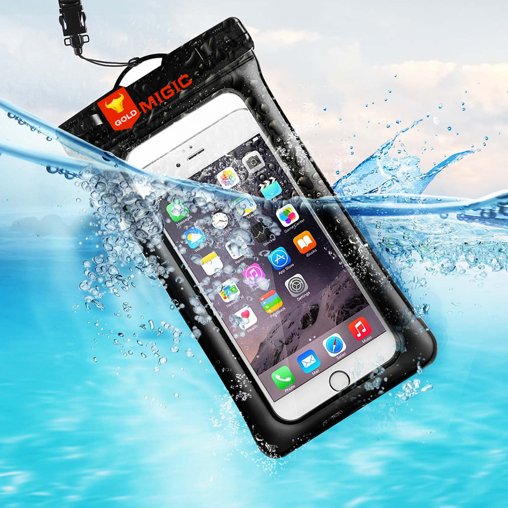 Customized Logo IPX8 Swim Universal PVC Floating Waterproof Cell Mobile Phone Case Bag Pouch for iPhone 13 Pro Max