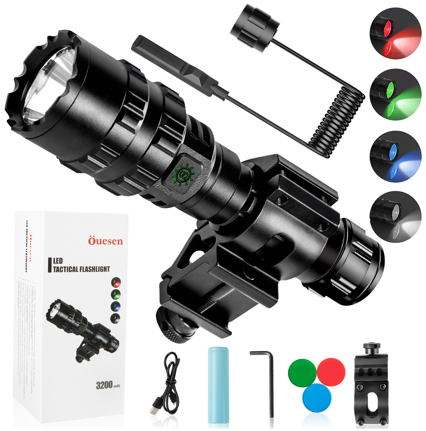 High Lumens 5 Modes Waterproof Flash light Aluminum Emergency Torches 1600 Lumens LED Tactical Flashlights