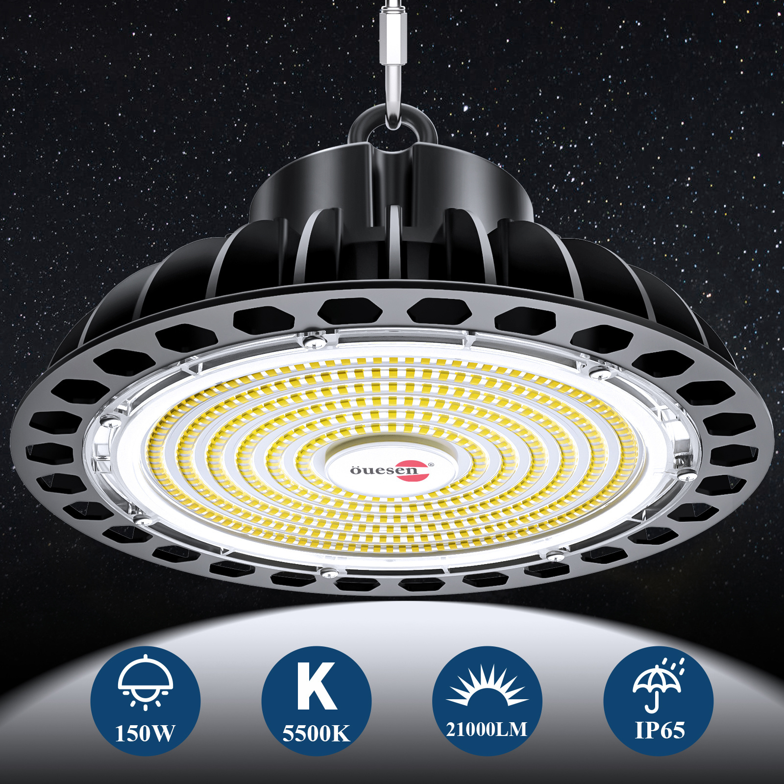 100W 150W 200W UFO High Bay Light IP65 Commercial Industrial Lighting Garage Warehouse LED Highbay Light