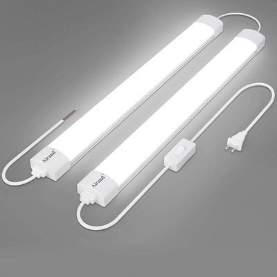 2FT Waterproof IP66 Emergency Linear 18W LED Triproof Light Fixture Batten Light LED Tube For Supermarket Office