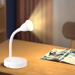 White Base Mini Office Home LED Desk Lamp Decoration Gift 4000K Flexible Light Dimmable LED Night Bulb