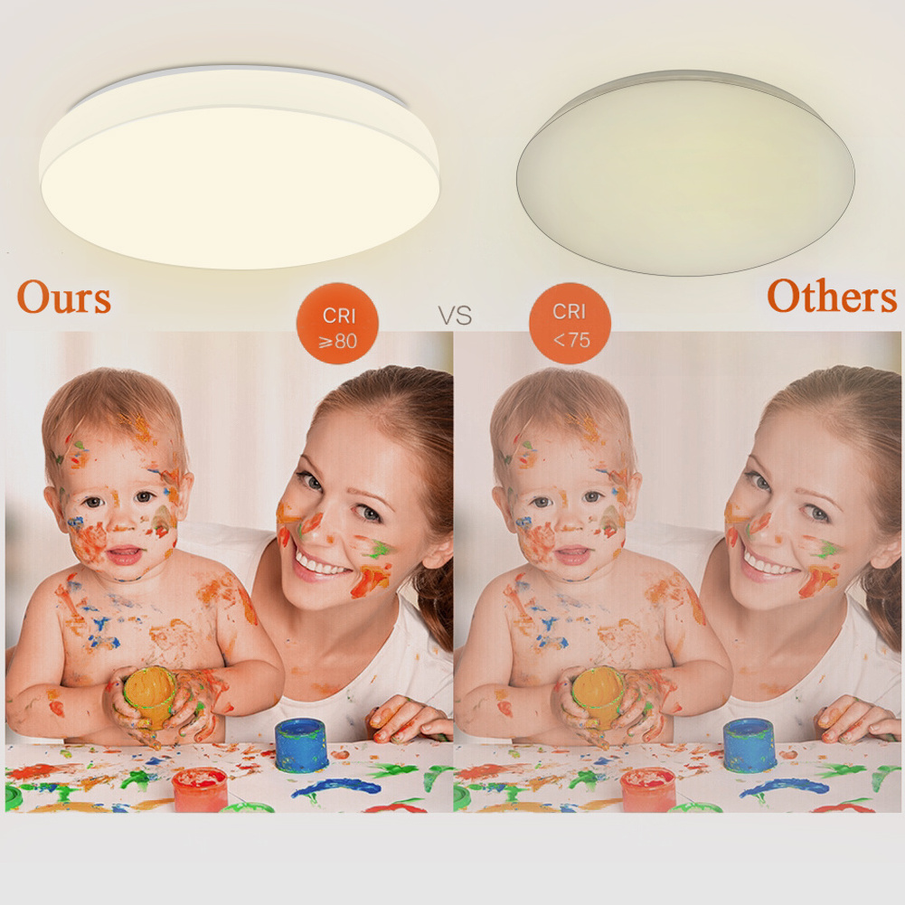 Surface Flush Mount Led Ceiling Light AC100-277V ABS+PC High Efficiency 3000K Indoor Illumination Led Ceiling Light