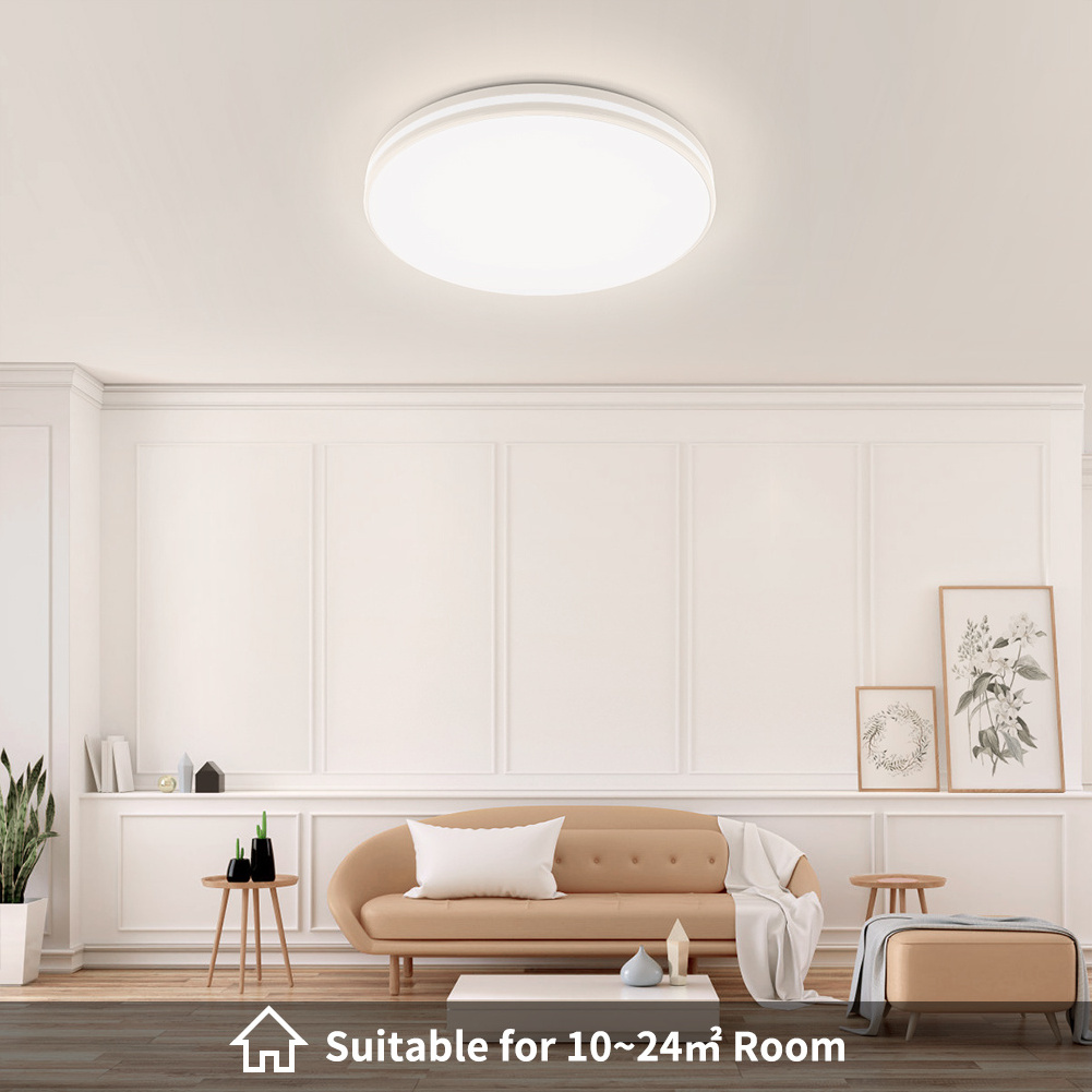 24W High Quality White Round Ceiling Light 4000K Neutral White Illumination Led Ceiling Light for Bedroom Kitchen Bathroom