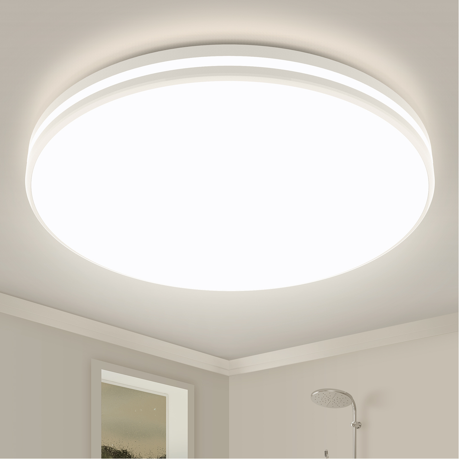 24W High Quality White Round Ceiling Light 4000K Neutral White Illumination Led Ceiling Light for Bedroom Kitchen Bathroom