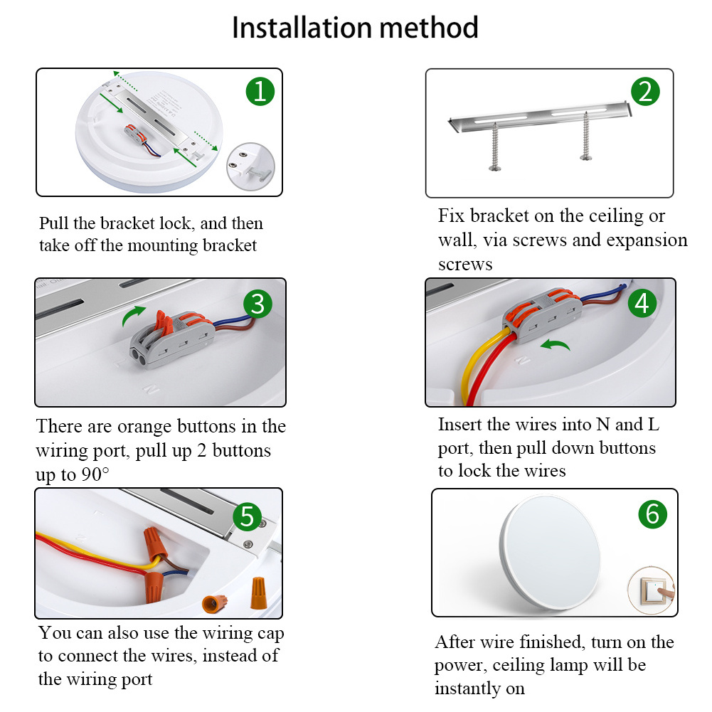 Flush Mount Ceiling Light Fixture, 5000K 20W LED Ceiling Lights 10 Inch 1850LM Indoor Lighting for Bathroom Kitchen Corridor