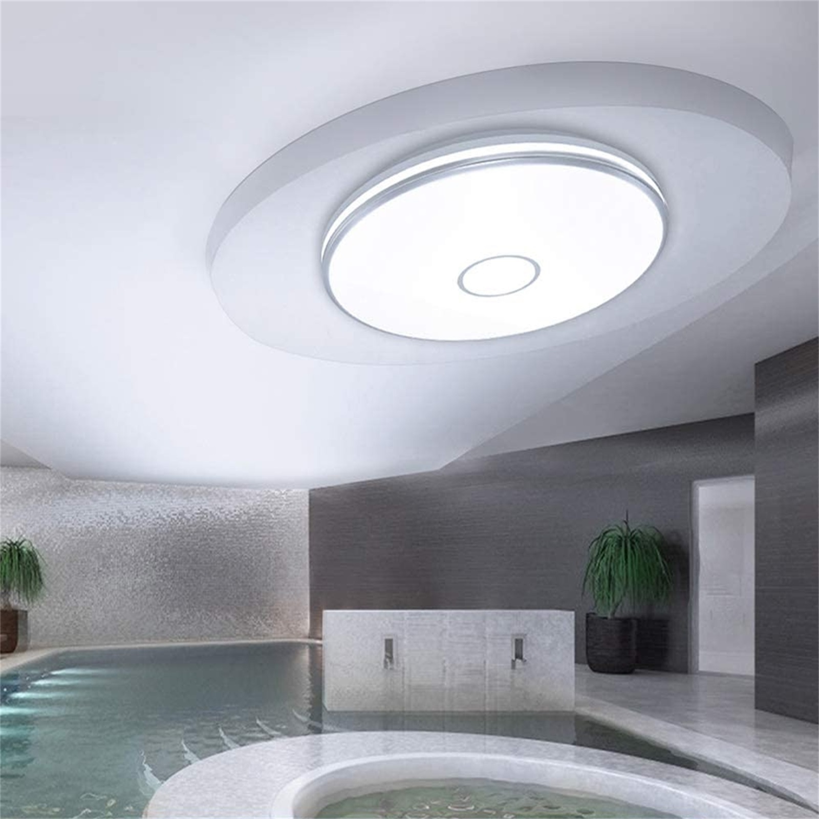 3800LM LED Flush Mount Ceiling Light, Super Slim 15 inch 5000K Ceiling Light for Bedroom, Living Room, Dining and Office