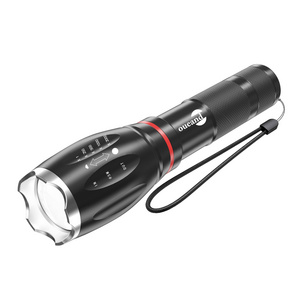 Powerful Bright Camping LED Torch Flash Light Portable Rechargeable Flashlight Kit With USB Charger