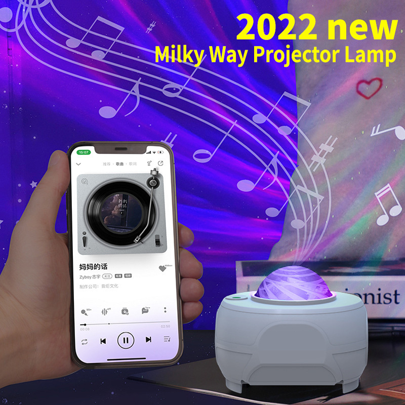 Remote Control Starry Projector Laser Lamp Night Light Wireless APP Music Color LED Projectors Kid Room Bedroom Projection Light