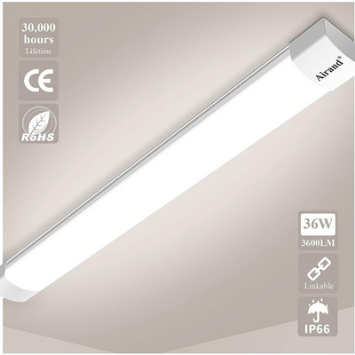 High brightness LED Fixture 2FT 4FT 36W Tri-proof Ceiling Light 100-277V 4000K IP66 Waterproof Commercial Office Tube Light