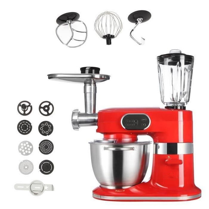 5 be 1 Tilt-head Stand Hand Mixer Multi-function Food Grinder Chopper Juicer Blender