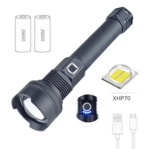 P90/P70 flashlight zoom power display USB charging strong light  Focus Rectactable Rechargeable Flashlights