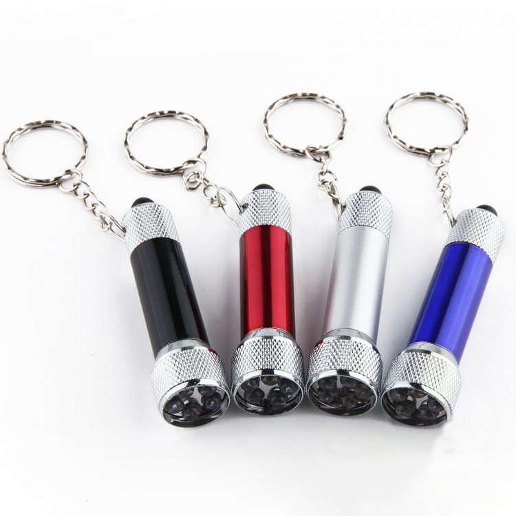 D41 5 led Flashlights Promotion gift  torch Portable Keychain Handy Camping Custom logo small mini keyring keychain flashlights