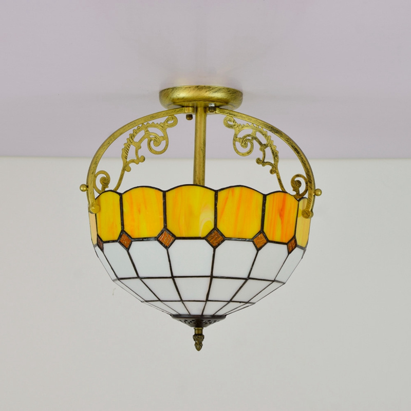 Vintage Handmade stained glass pendant lamp for Living room bedroom kitchen lights Tiffany ceiling ideas pendant light modern