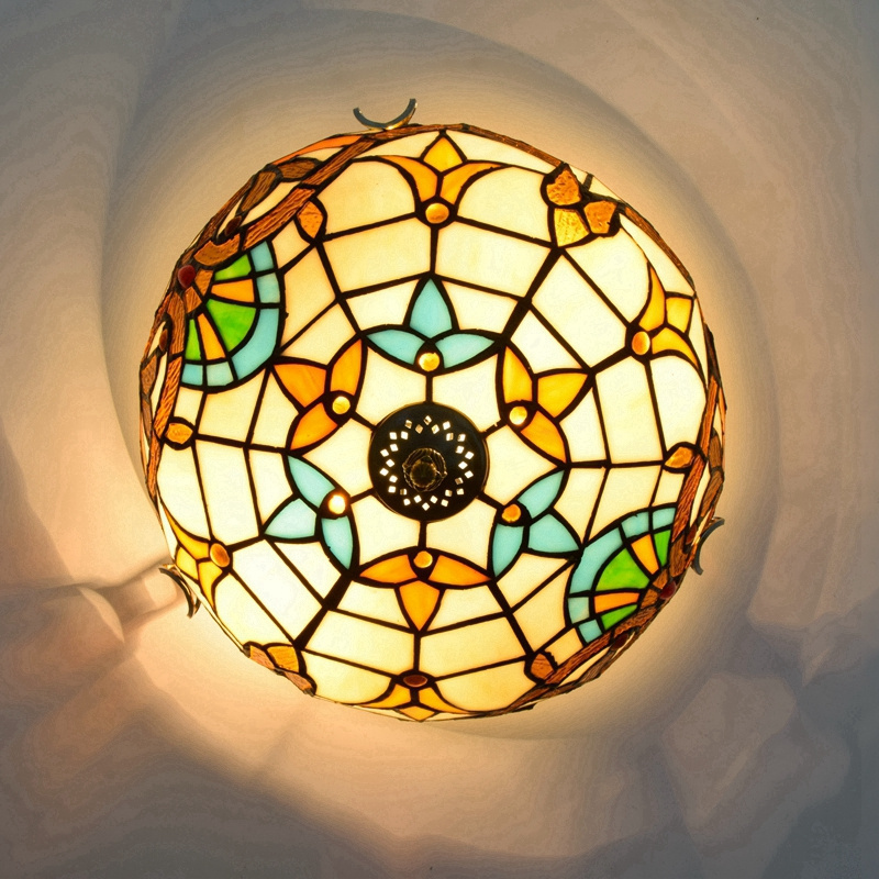 Ceiling Lamps Simple Led Wholesale Style Lighting And Decor 12 Inch Tiffany Lamp Yellow Stained Glass