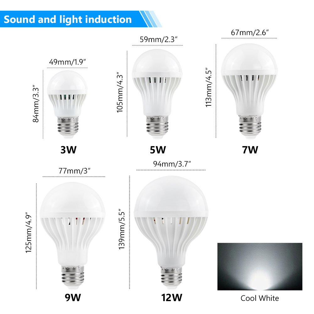 Bulb Bulbs Lights Smart Wholesale Skd E27 12W 9W 20W 15W 7W 10W 5W 3W 40W 18W Led Motion Sensor Light