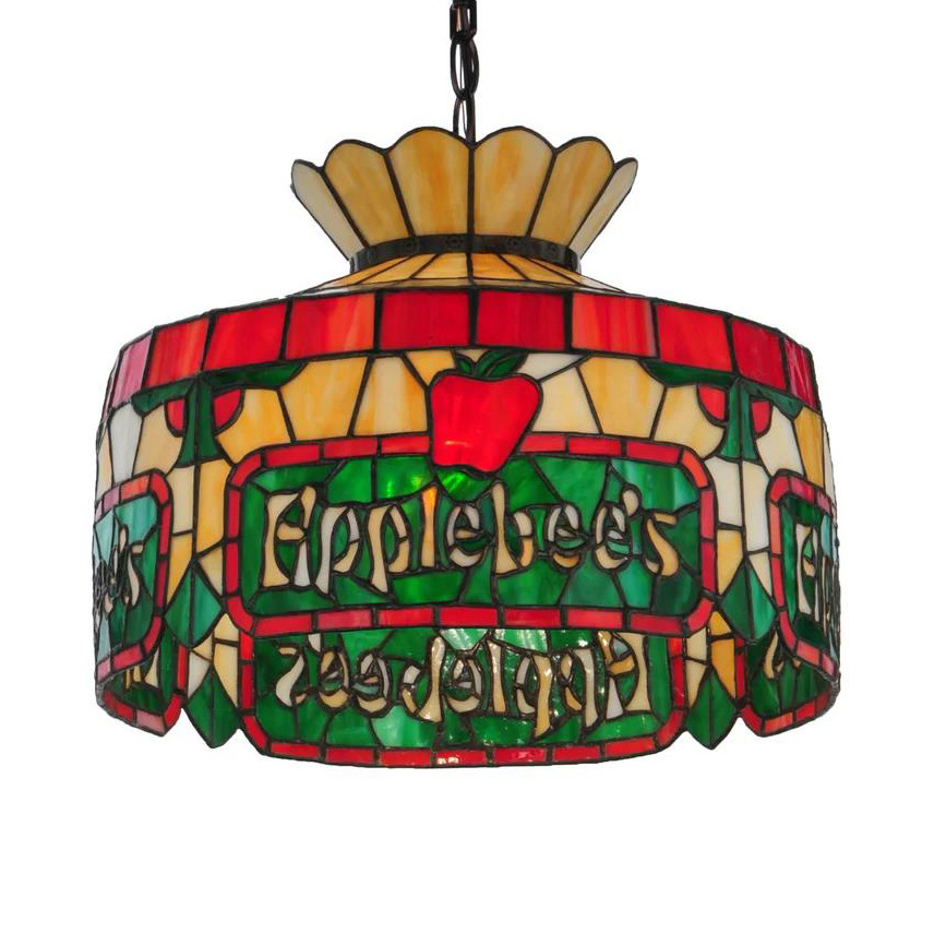 Tiffany 16'' stained glass Applebee's restaurant chandeliers lamp home ceiling chandelier luxury round Pendant light