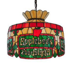 Tiffany 16'' stained glass Applebee's restaurant chandeliers lamp home ceiling chandelier luxury round Pendant light