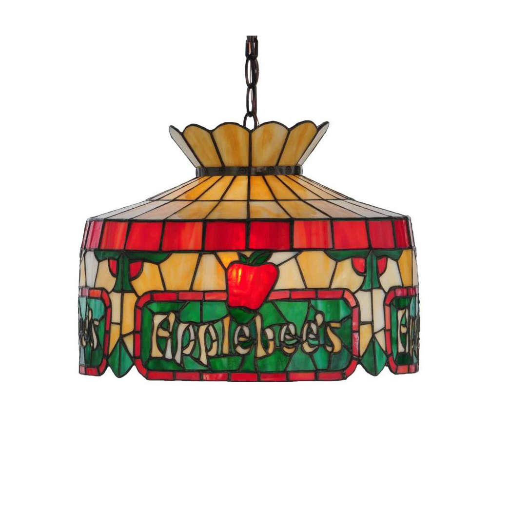 Tiffany 16'' stained glass Applebee's restaurant chandeliers lamp home ceiling chandelier luxury round Pendant light