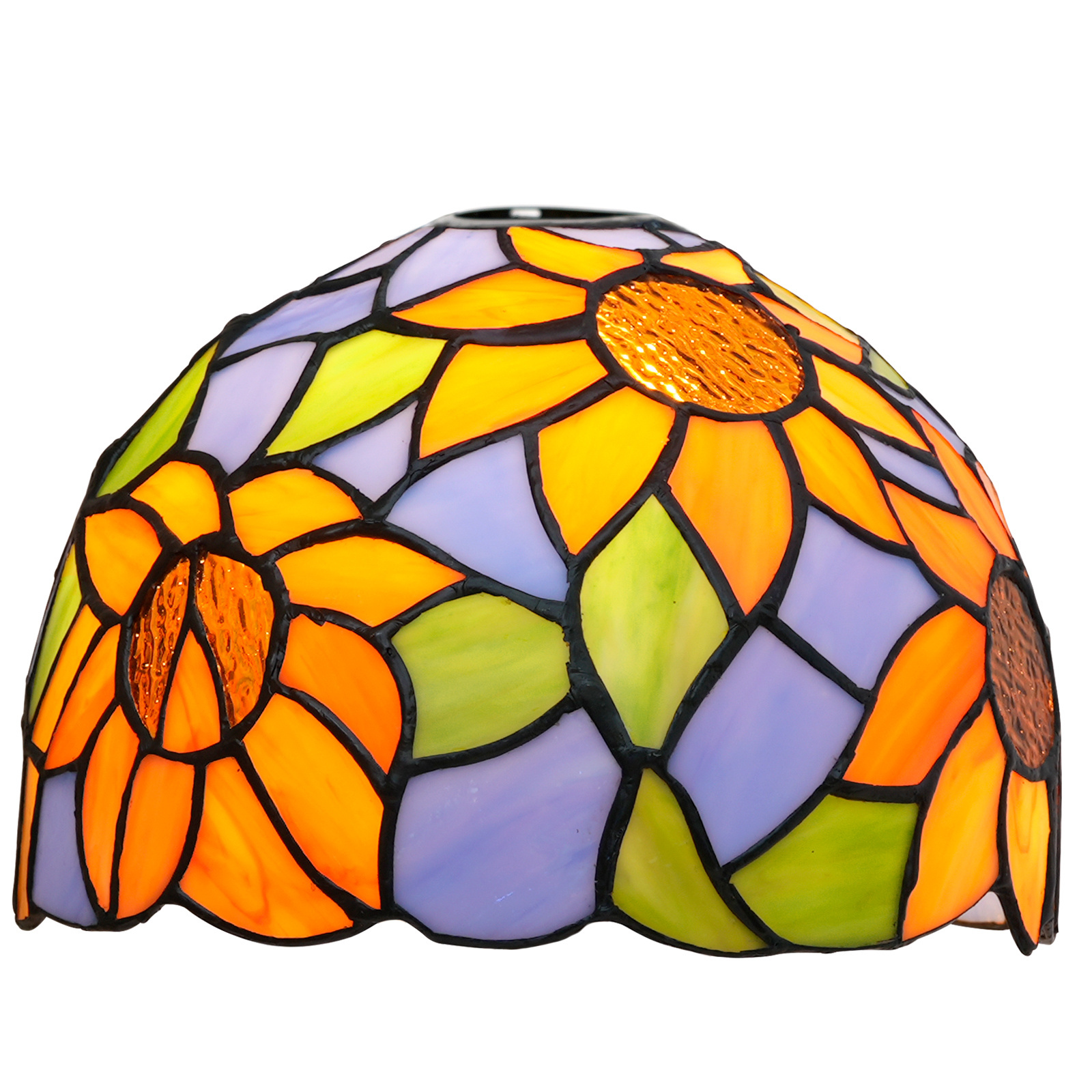 Tiffany Style Lamp Shade Replacement 8 Inch Stained Glass Lampshade Only for Table Lamps Floors Lamp Wall Light Ceiling Fixture