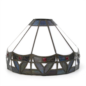 Tiffany Lamp Shade Replacement 8 Inch Stained Glass Mission Lampshade for Table lamp Pendant Light Ceiling Fixture