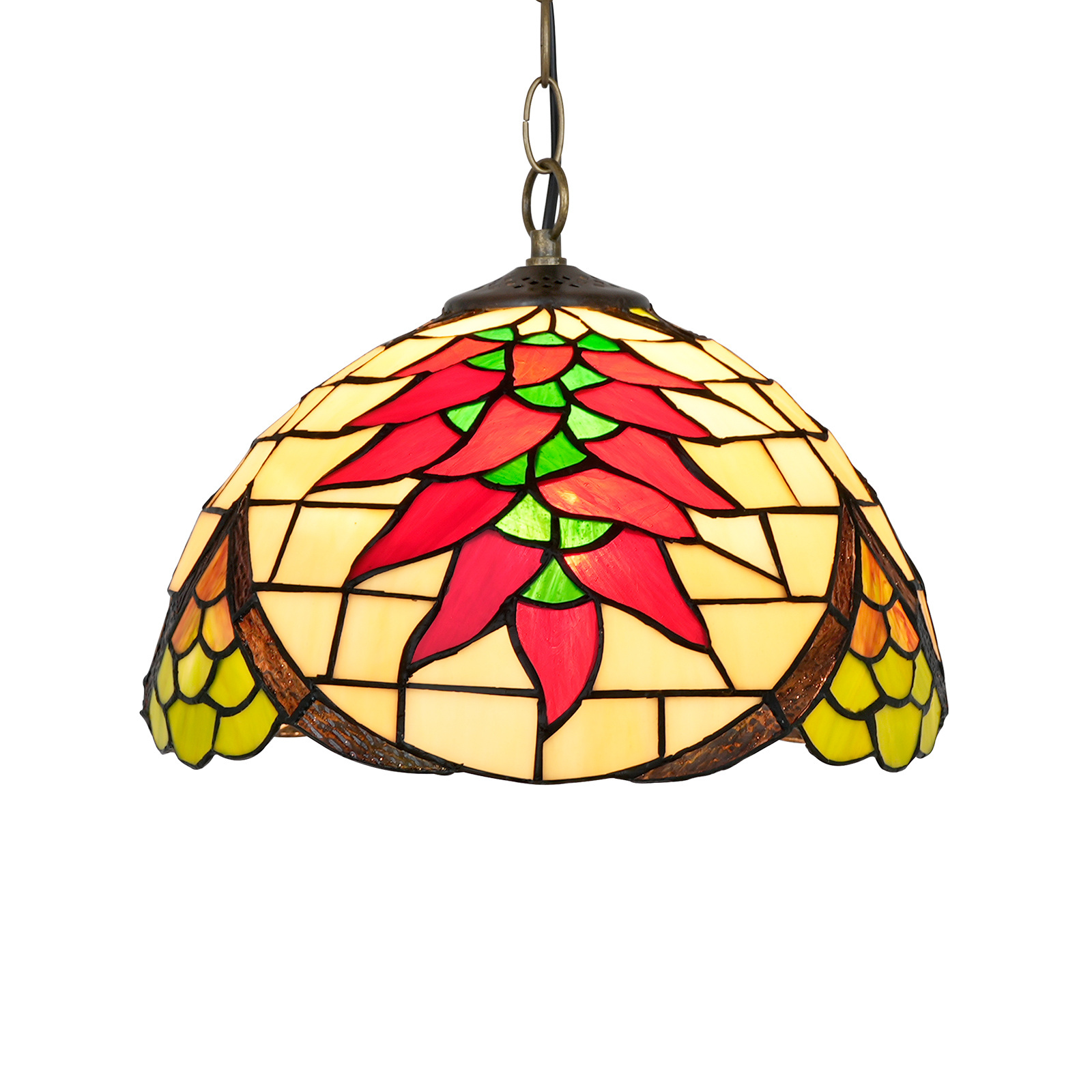 Tiffany Red pepper harvest Pendant Chandelier Lighting 12