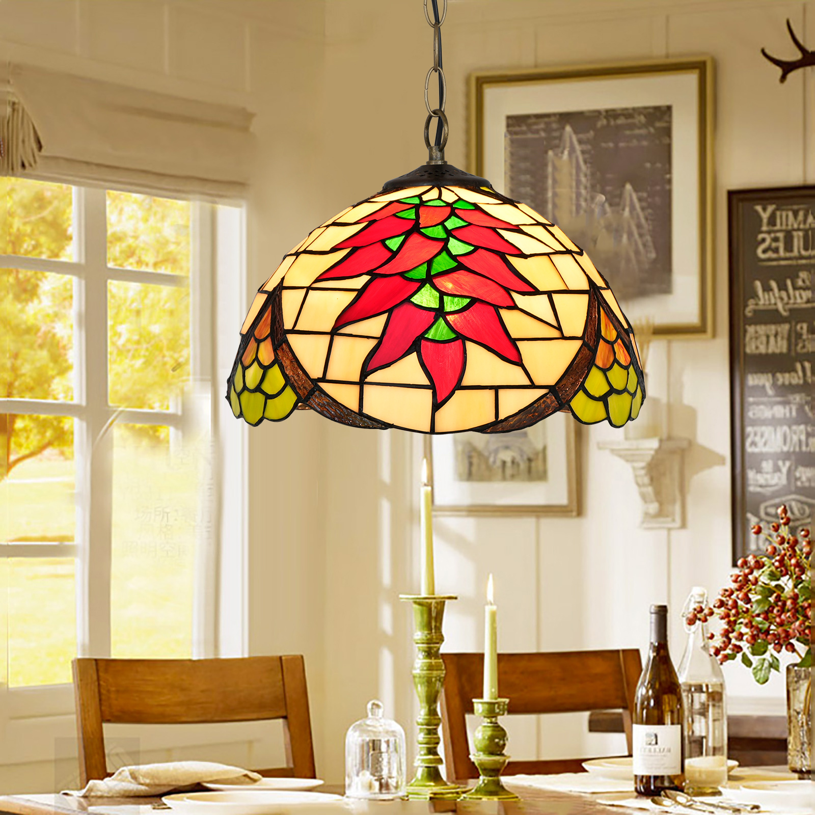 Tiffany Red pepper harvest Pendant Chandelier Lighting 12