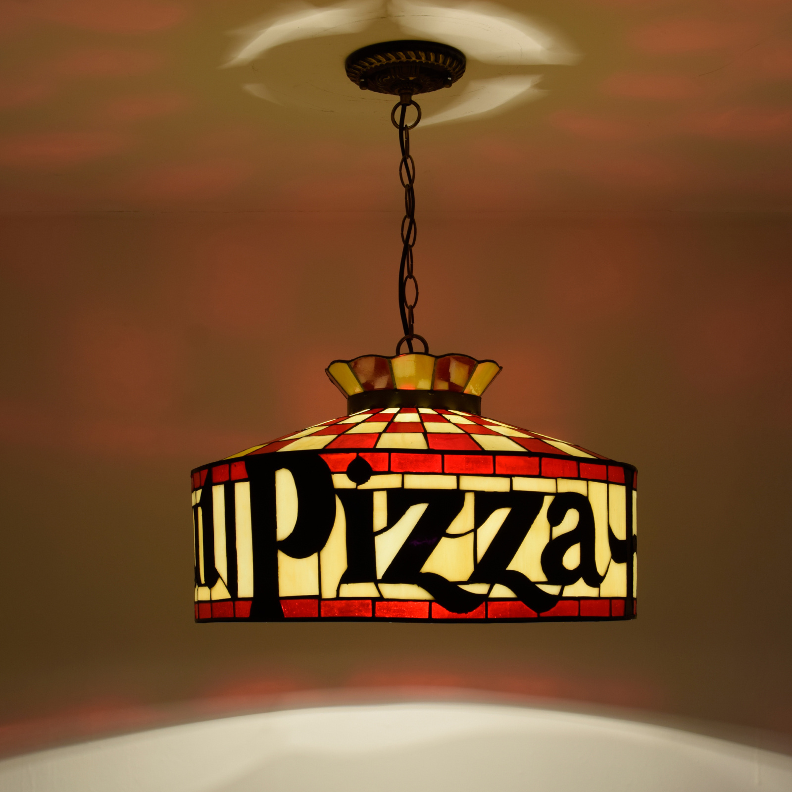 Pizza Hanging Tiffany Style Glass globe Lamp Retro UNIQUE Pizza  Classic restaurant decorative chandelier pendant lamp