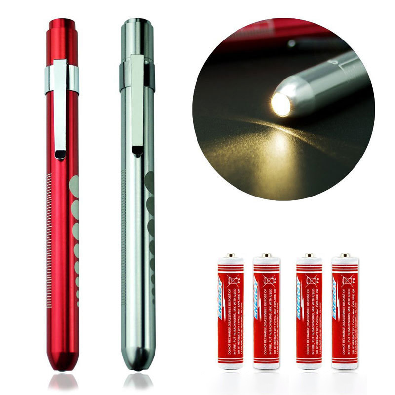 Customized aluminum pen lamp Mini Led Torch Nursing Medical Pen Light Aluminum Alloy Doctor Nurse Penlight Tactical  Flashlight