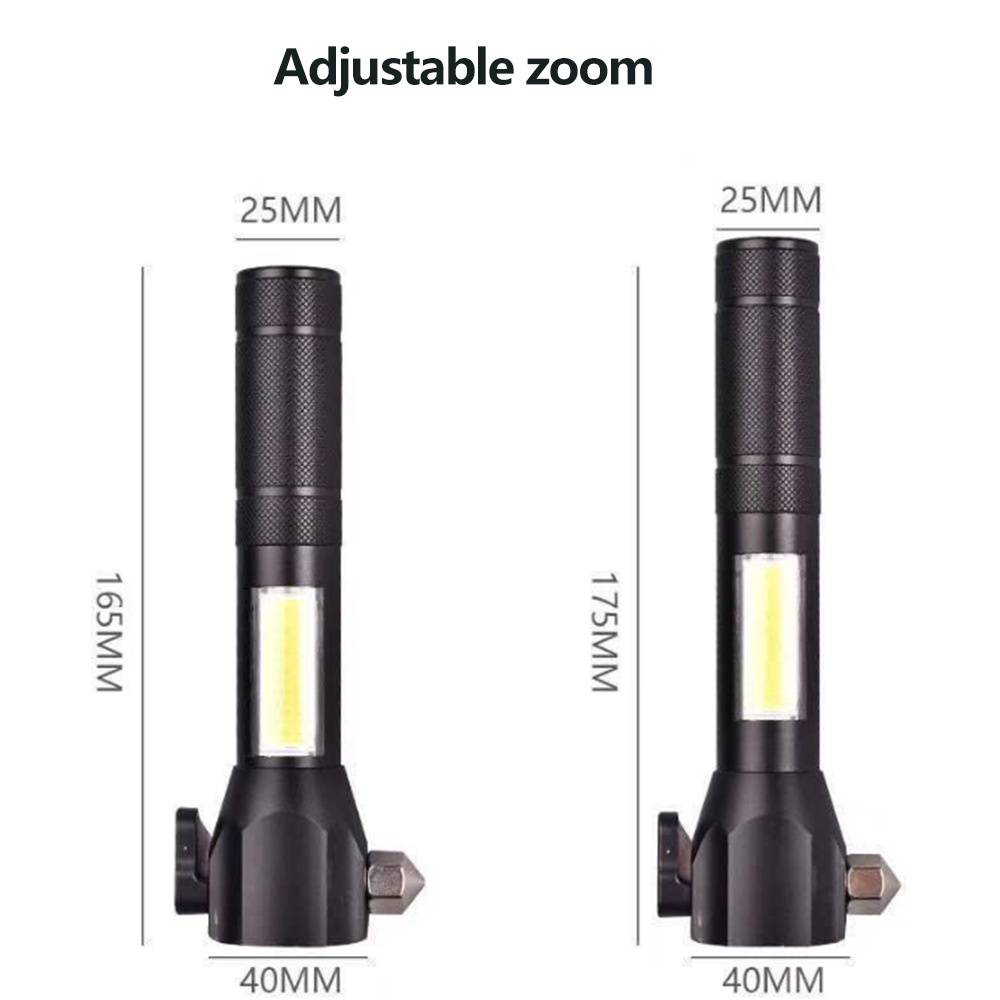 D491 Multi-function handy brite led flashlight T6  Emergency rescue USB charging Self Defensive Camping Tactical Flashlights