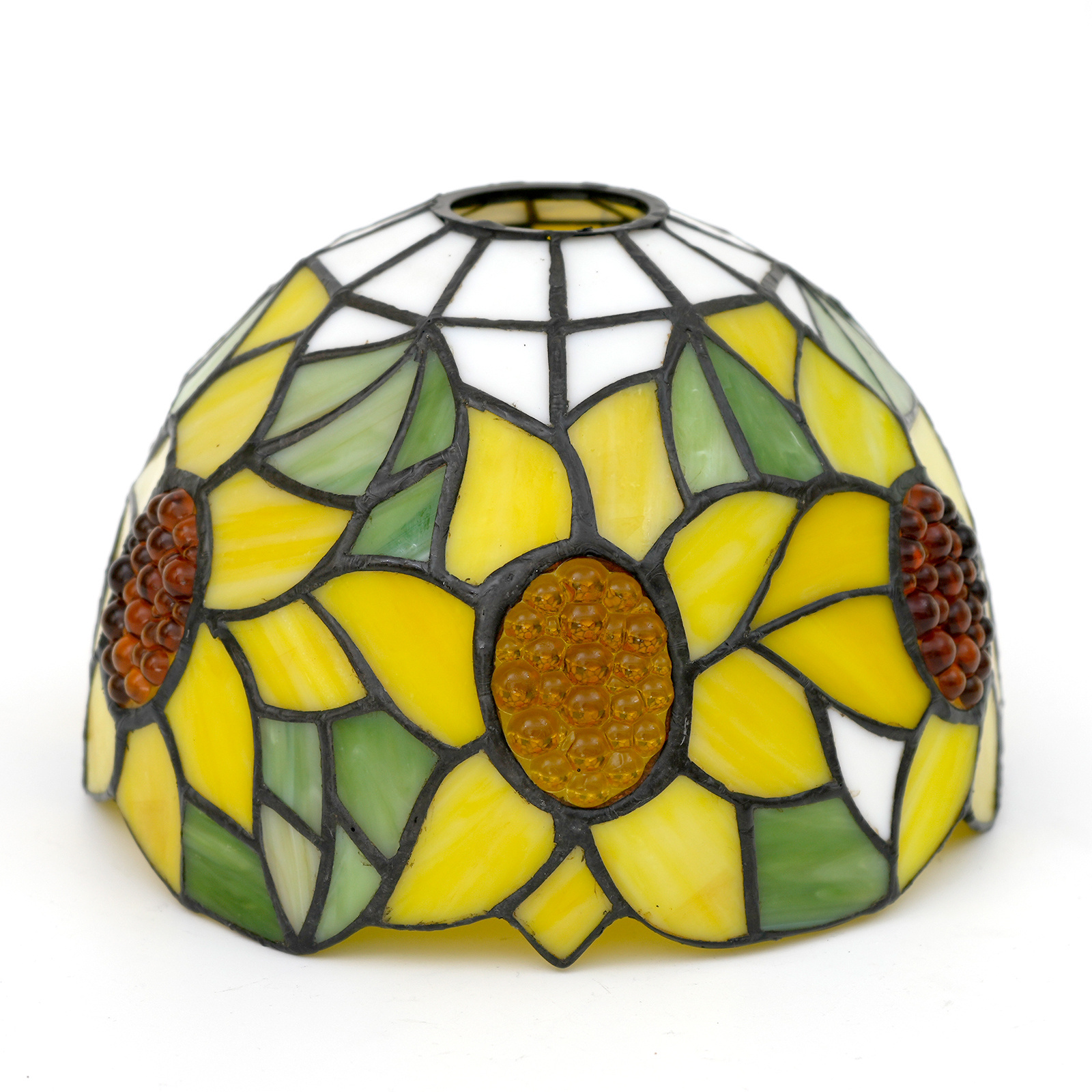 Tiffany style lampe shade de decoration salon stained glass material 8 inch mosaic Sunflower lampshade Replacement for wall lamp