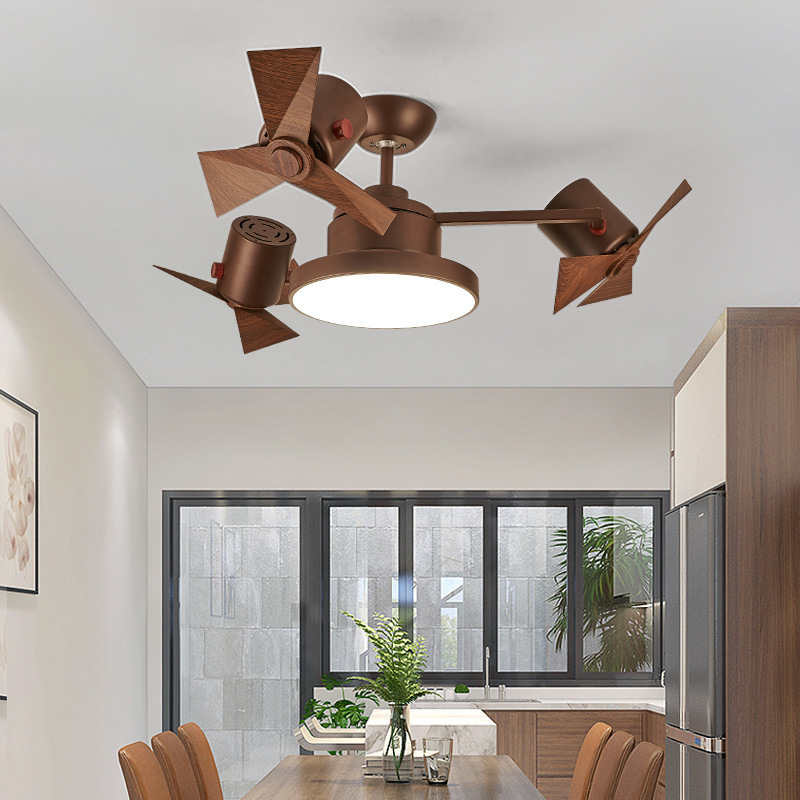 American living room ceiling fan lamp invisible fan lamp restaurant mute European household simple bedroom electric fan ceiling