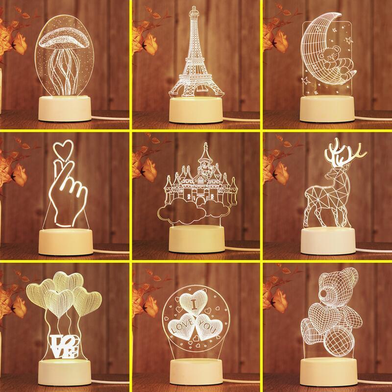 Motion Sensor Creative Lamps Modern Led Table Lamp Baby Anime Acrylic Lights 3D Night Light For livingroom bedroom decor lamp