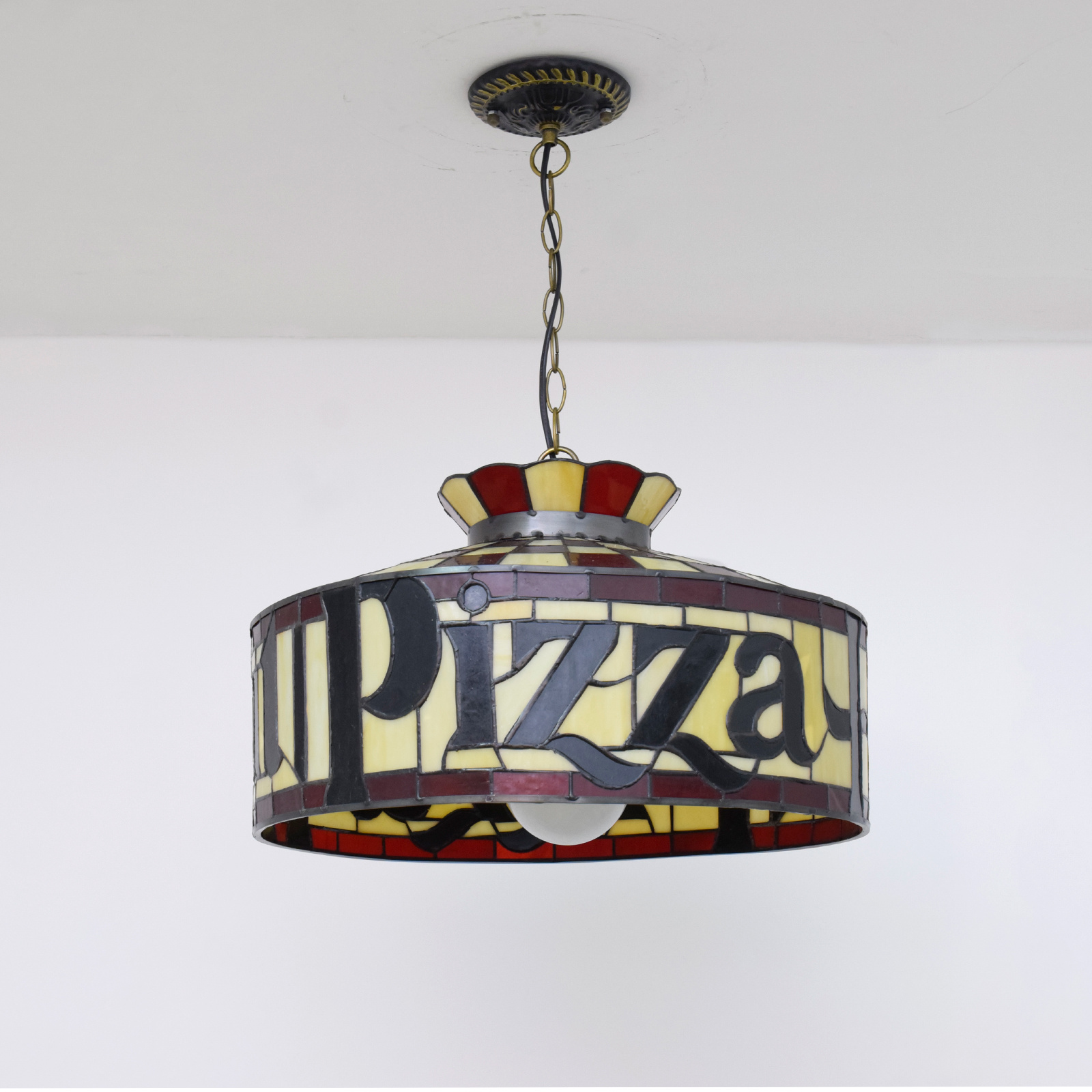 Pizza Hanging Tiffany Style Glass globe Lamp Retro UNIQUE Pizza  Classic restaurant decorative chandelier pendant lamp