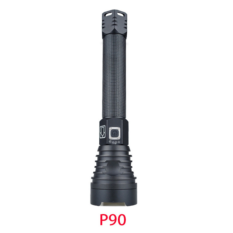 P90/P70 flashlight zoom power display USB charging strong light  Focus Rectactable Rechargeable Flashlights