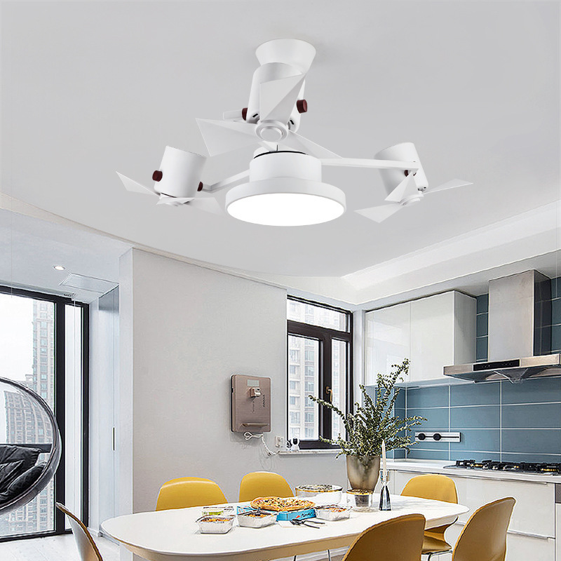 American living room ceiling fan lamp invisible fan lamp restaurant mute European household simple bedroom electric fan ceiling