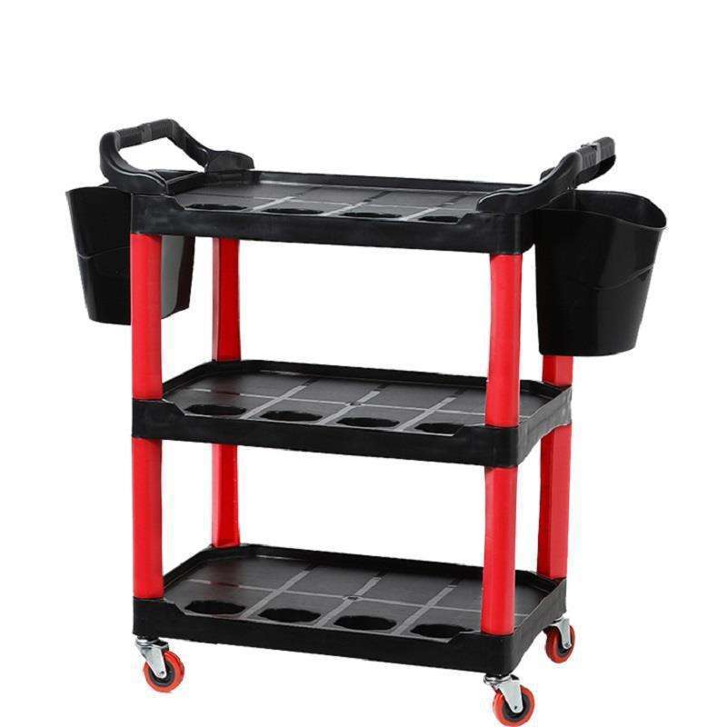 Multi-functional Car Detailing Three-layer Trolley Cart Popular Car Wash Tool Trolley