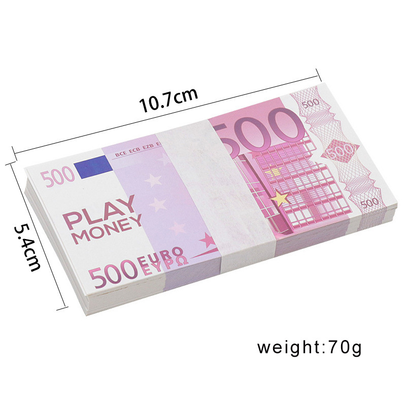 100pcs/bundle wholesale Festival props toys banknotes paper 100 euro money play game props banknotes