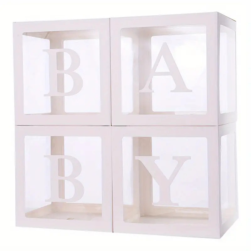 Transparent White Letter Baby love Balloon Box Party Decoration Supplies Event Scene Arrangement Holiday Festival Party Decor