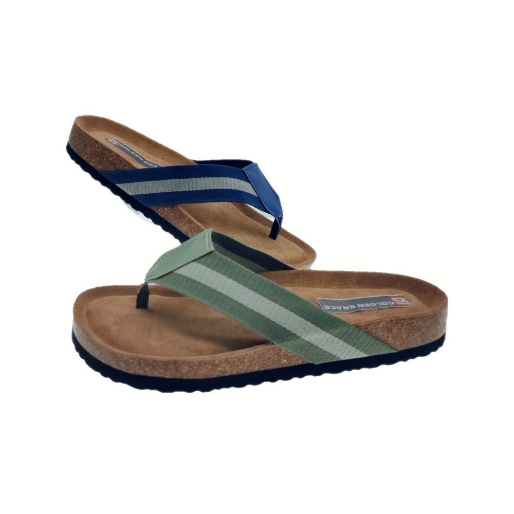 2020 Man Comfortable Sandals Ribbon Cork Soles Flip Flops Sandals