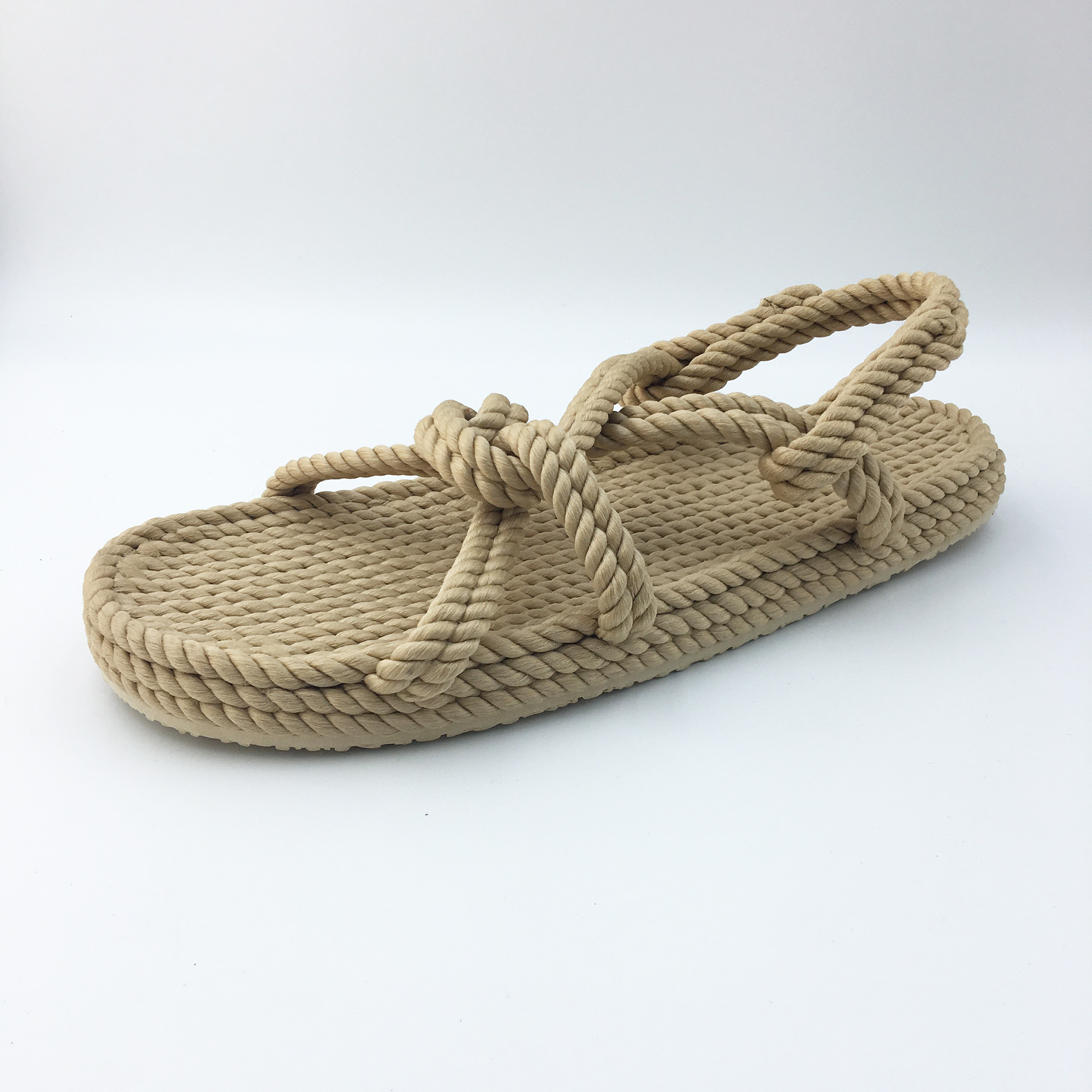 Summer Beach Handmade Hemp Rope Sandals Crossover Strap Straw Rope Flat Shoes Sandals for Men Shoe Box Casual Shoes Picture TPR