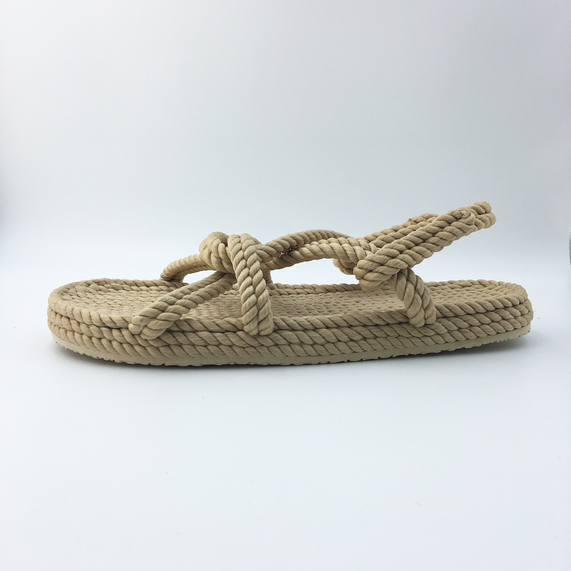 Summer Beach Handmade Hemp Rope Sandals Crossover Strap Straw Rope Flat Shoes Sandals for Men Shoe Box Casual Shoes Picture TPR