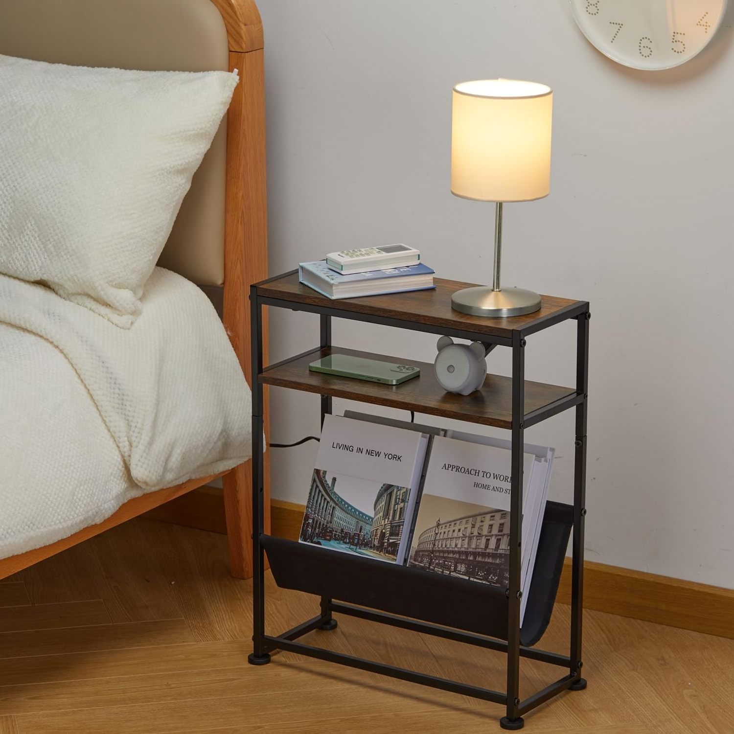 slim shelf console  kitchen rolling drinks cart  short end table office side table with storage for small spaces