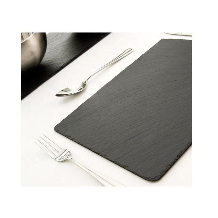 Slate plate tray/dinnerware with ceramic saucer/string for cheese