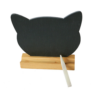 Natural slate writing boards with chalks stone school blackboard