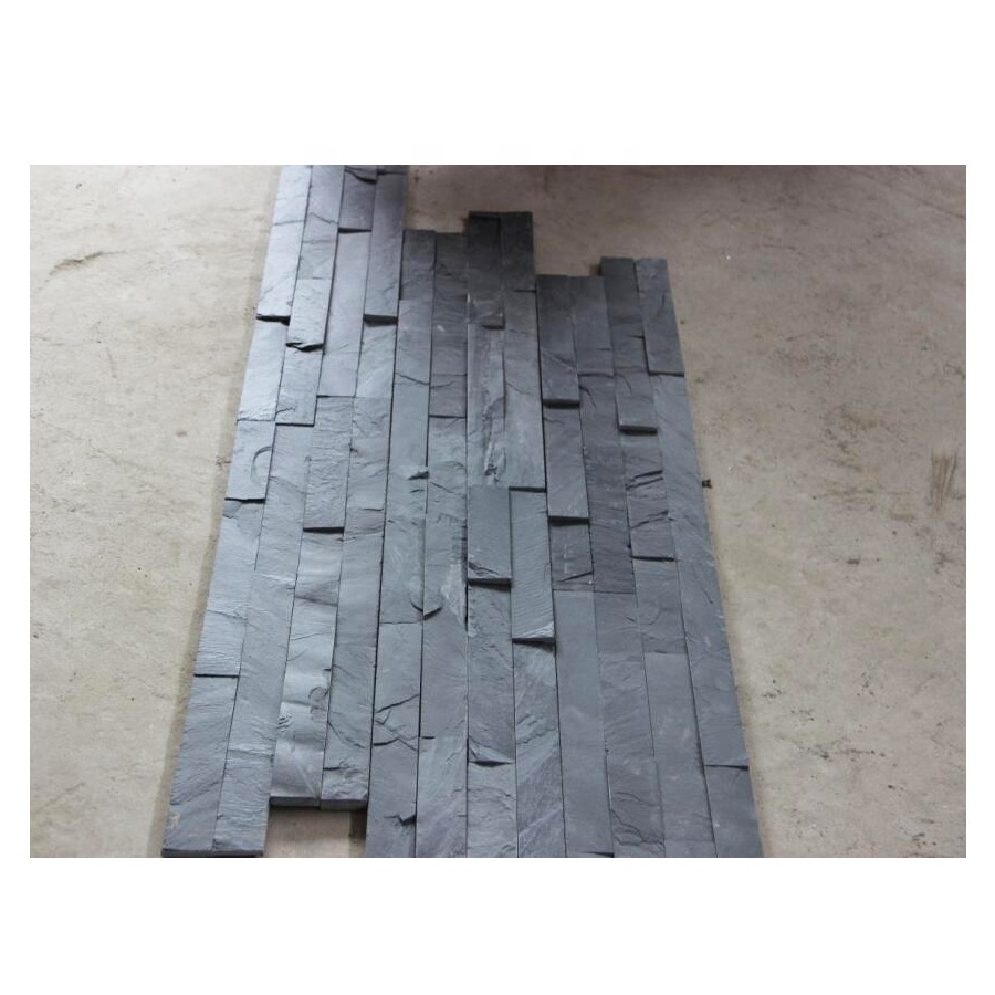 Ledgestone decorative whole sell durable use wall decoration natural black cheap cultured stone