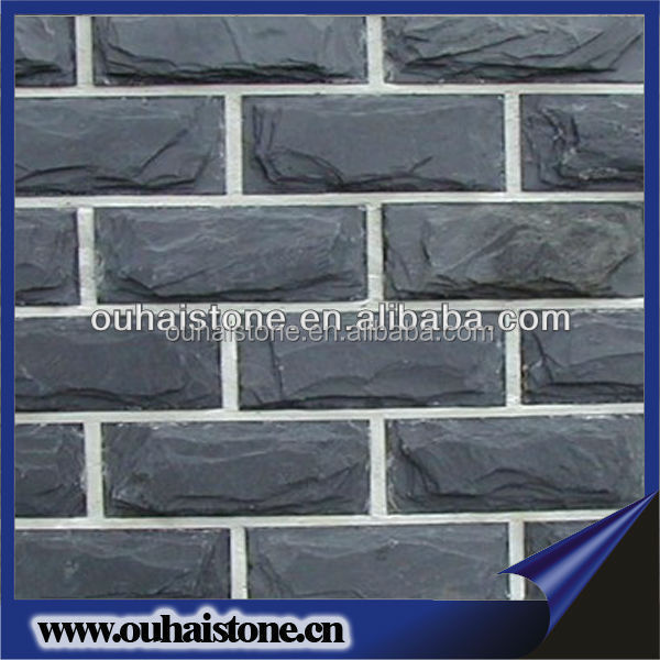 Cheap wall cadding black mushroom stone designs natural outside wall