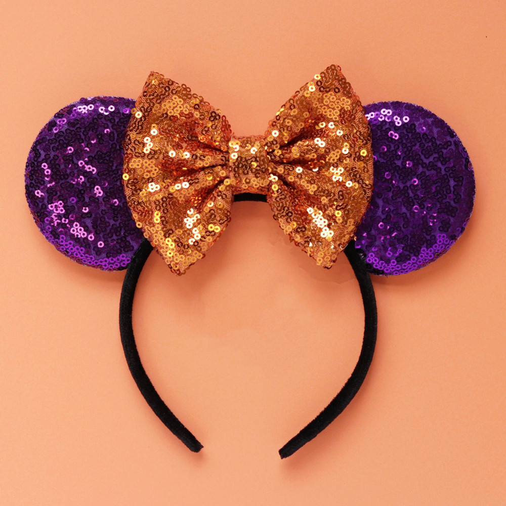 Cute Mouse Ear Headgear Sequins Designer Headbands Amusement Park Hair Accessories In Bulk Mixed Wholesale