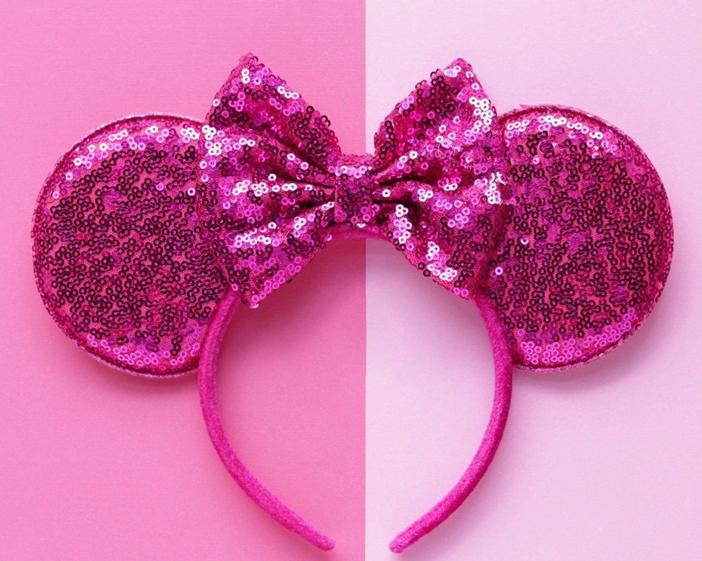 Cute Mouse Ear Headgear Sequins Designer Headbands Amusement Park Hair Accessories In Bulk Mixed Wholesale