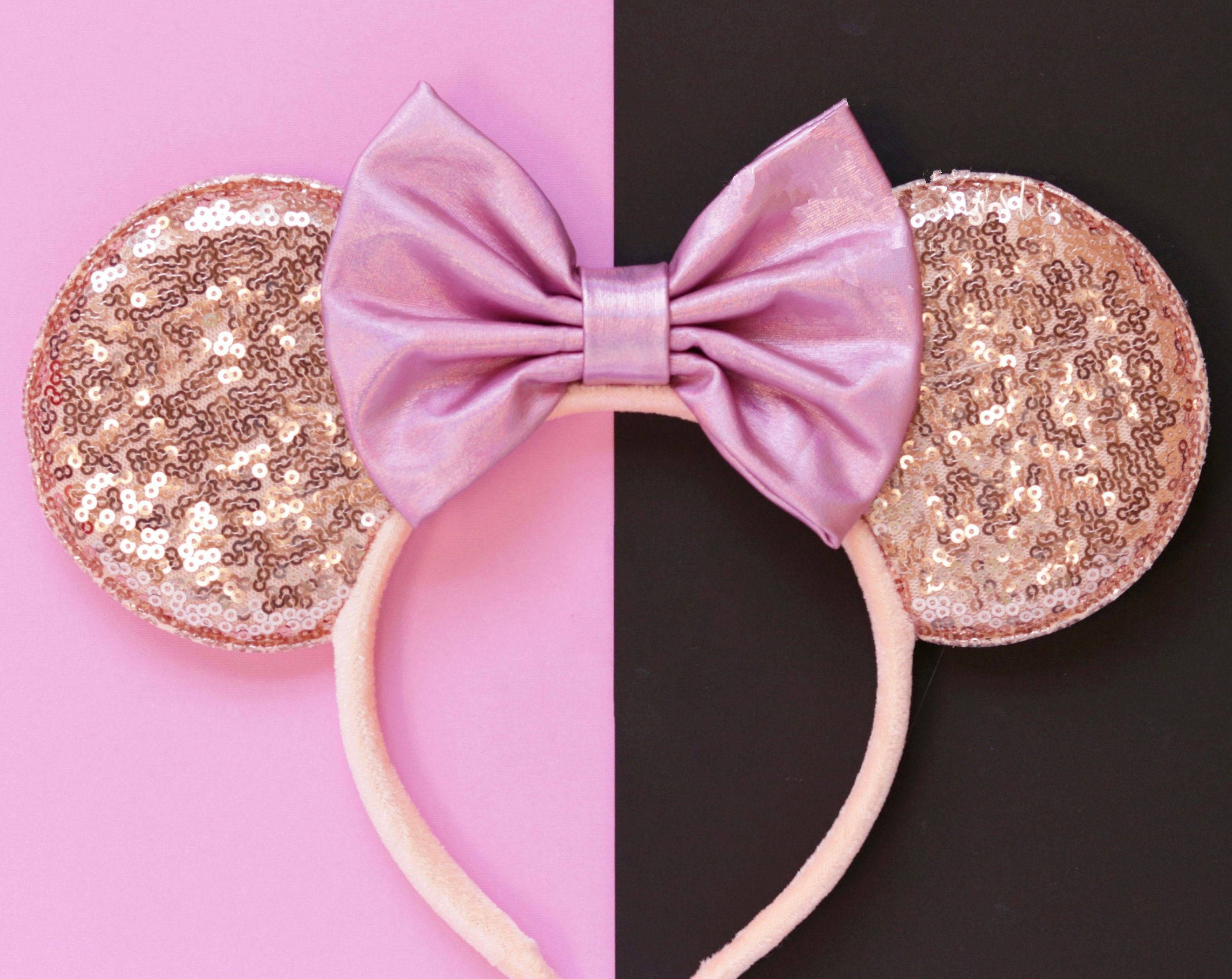 Cute Mouse Ear Headgear Sequins Designer Headbands Amusement Park Hair Accessories In Bulk Mixed Wholesale