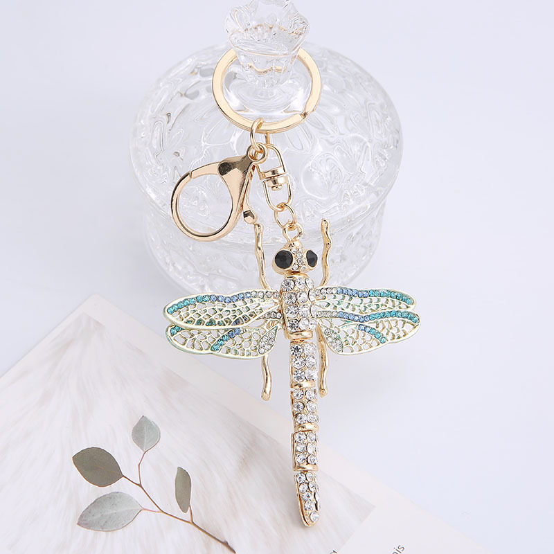 Dragonfly Keychain car Charm Butterfly Keychains for Women Gifts Creative Gradient Color Key Pendant Dragonfly Design